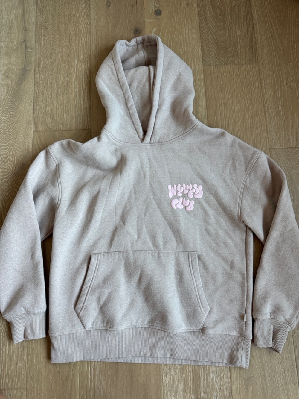 Cotton On Beige Hoodie with Pink Graphic